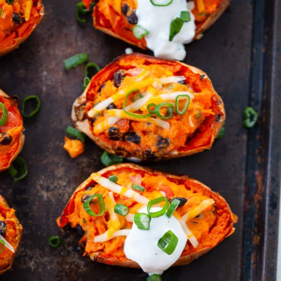 Healthy Sweet Potato Skins