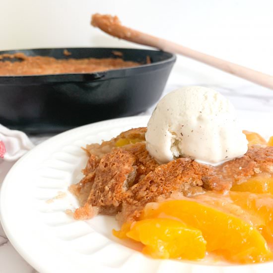 Cast Iron Peach Cobbler