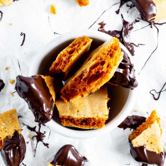 chocolate dipped honeycomb