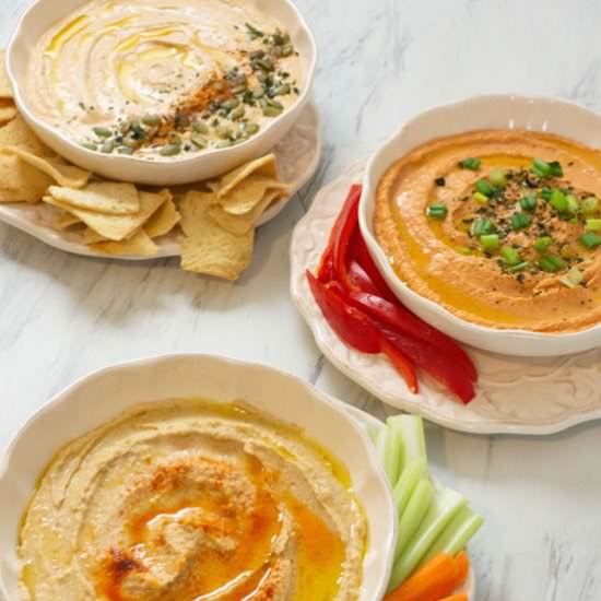 Homemade Hummus | 3 ways