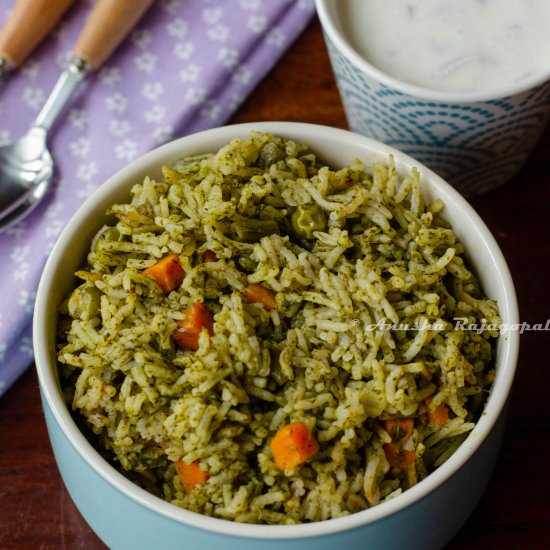 Instant Pot Spinach Rice
