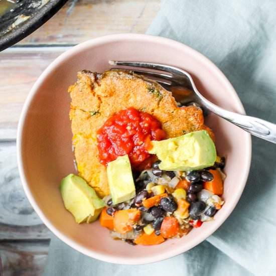 Black Bean Tamale Pie