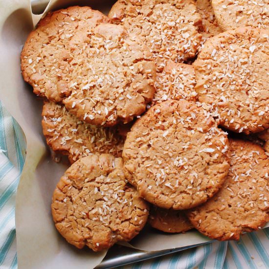 PB & Toasted Coconut Cookies
