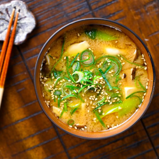 Vegan Miso Soup with Ginger