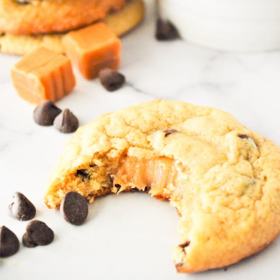 Chocolate Chip Caramel Cookies