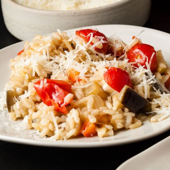 Mediterranean vegetable risotto