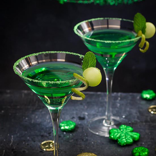 St. Patrick’s Day Melon Martini
