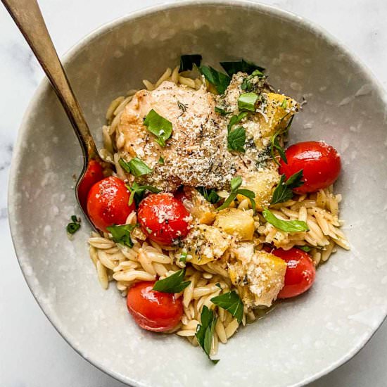 Lemon Chicken with Orzo
