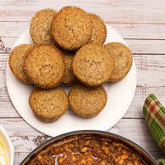 Pecan Cornmeal Muffins