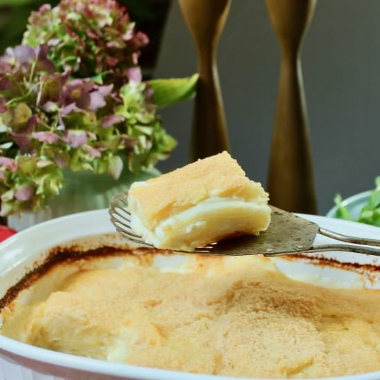 Cheddar Parmesan Potato Gratin