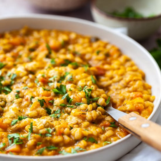 Pearl Barley and Pumpkin Risotto