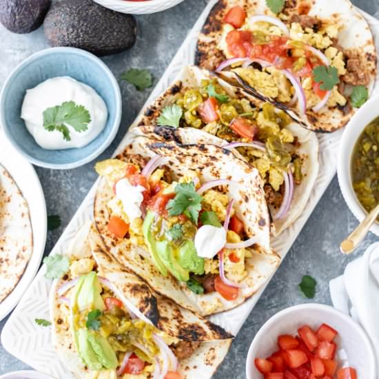 Loaded Breakfast Taco Bar