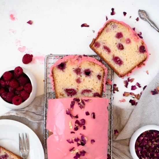 Raspberry Yogurt Loaf Cake