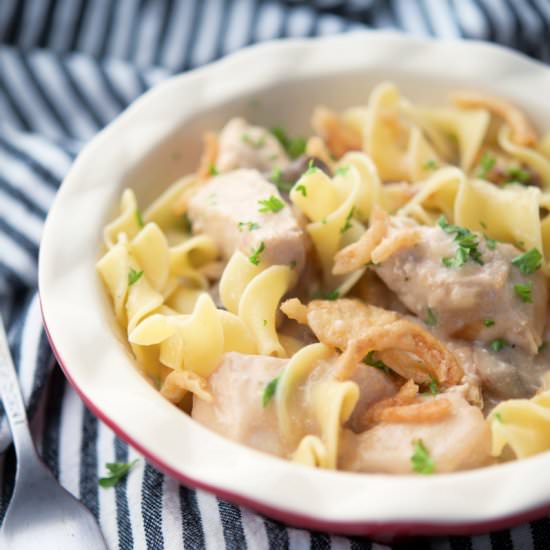 Skillet Mushroom Onion Chicken