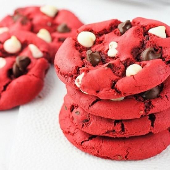 red velvet cake mix cookies