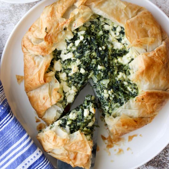Spinach Feta Savory Galette