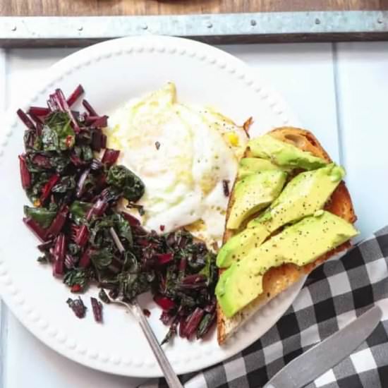 Pan Cooked Beet Greens
