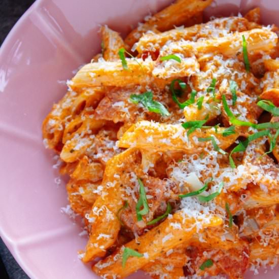 Pepperoni Parmesan Pizza Pasta