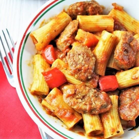 sausage and peppers pasta