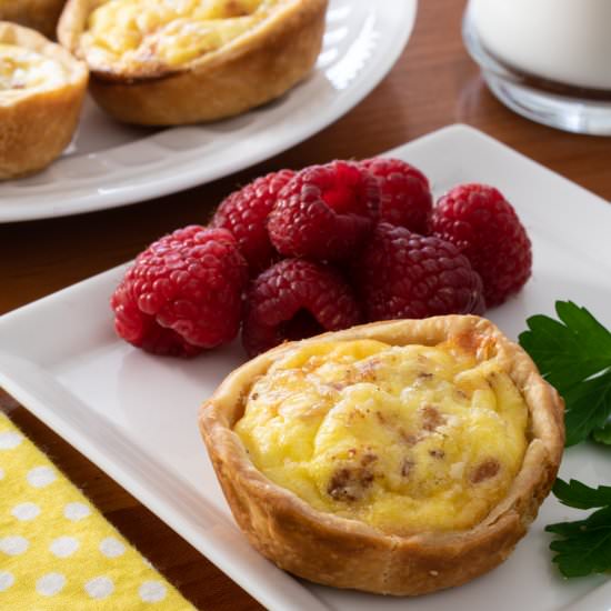 Mini Bacon and Gruyere Quiche