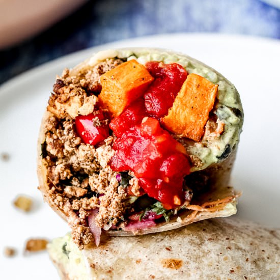 Jerk Tofu Burritos