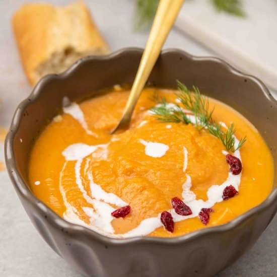 Carrot sweet potato soup