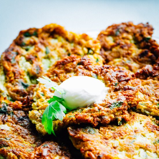 vegan zucchini fritters