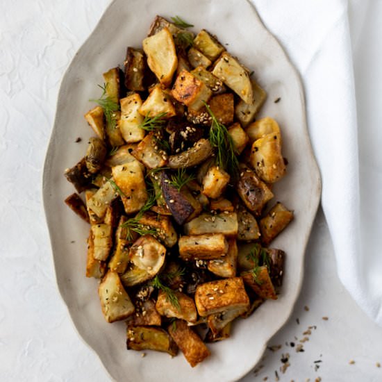 crispy roasted potatoes with zaatar