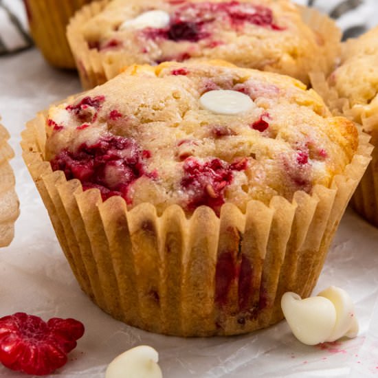 White Chocolate Raspberry Muffins