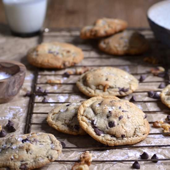 Giant Triple Chocolate Chip Cookies