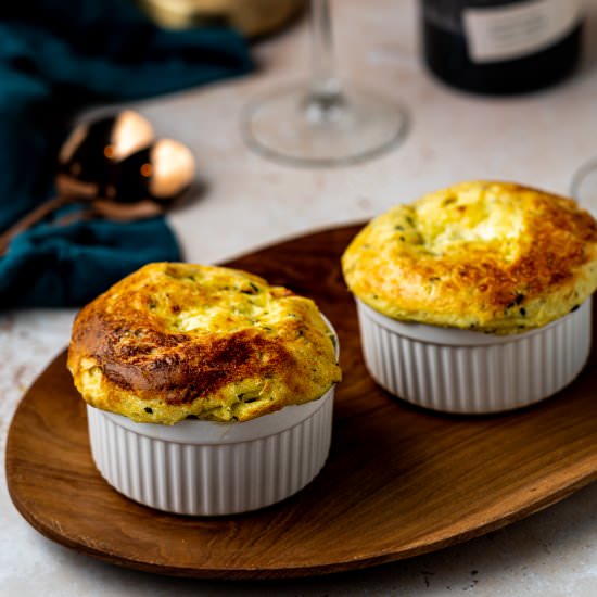 Goat Cheese Soufflés