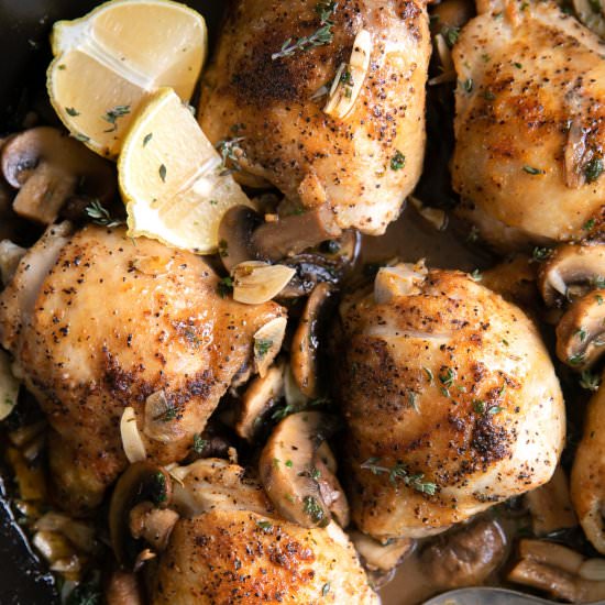 garlic mushroom chicken thighs