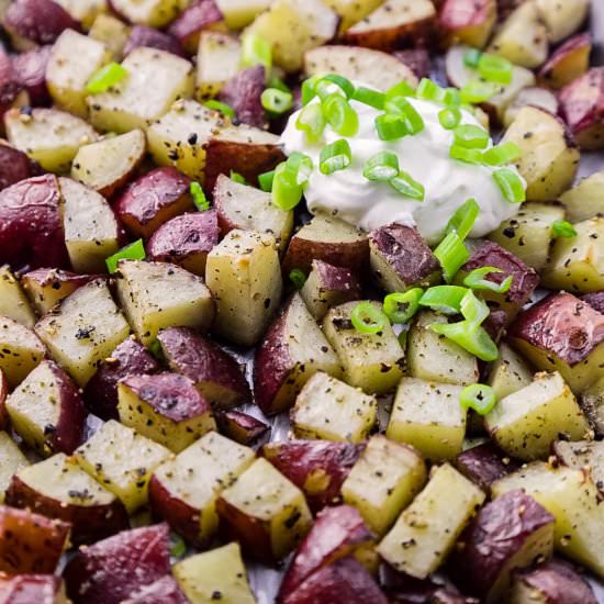 Black Peppercorn Roasted Potatoes