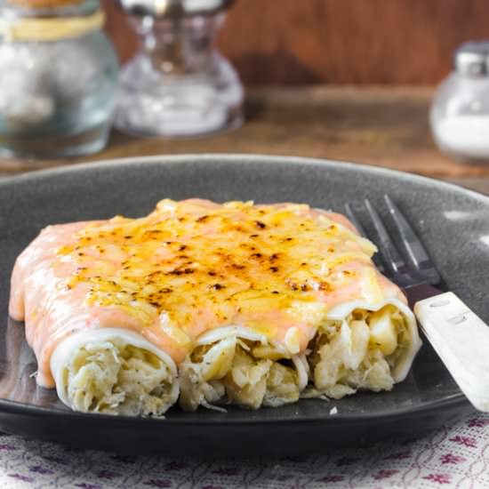 Cannelloni with cod brandade