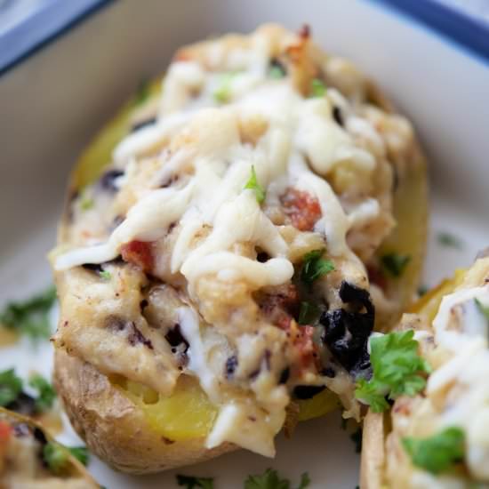 Antipasto Twice Baked Potatoes