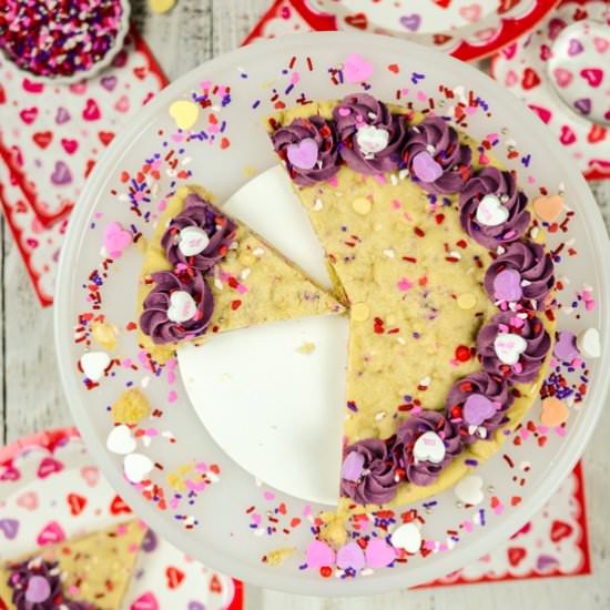 Valentine Confetti Cookie Cake