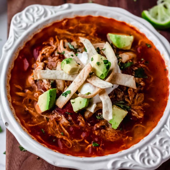 Keto Chicken Tortilla Soup