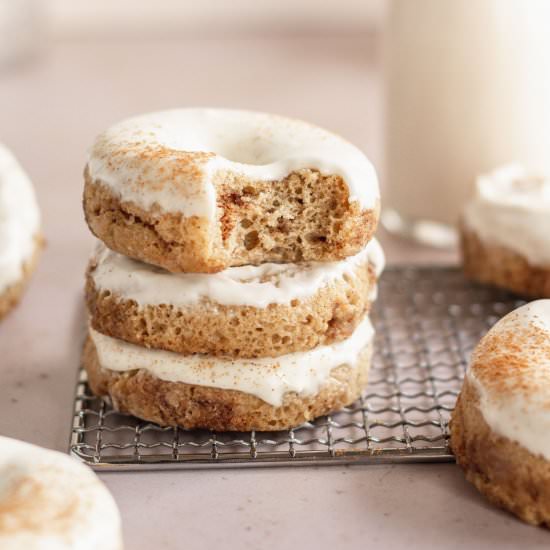 Baked Cinnamon Roll Donuts