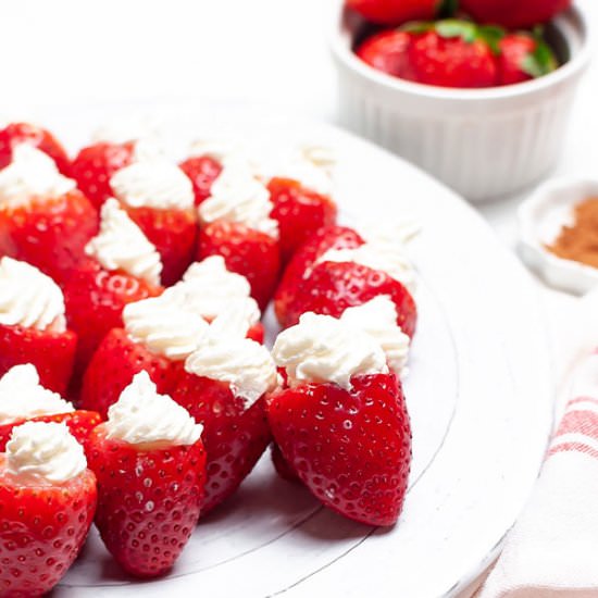 Keto Cheesecake Stuffed Strawberry