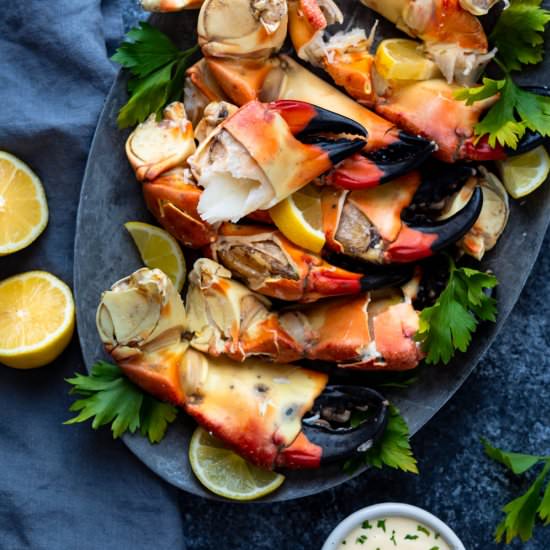 Florida Stone Crabs with Mustard Sa