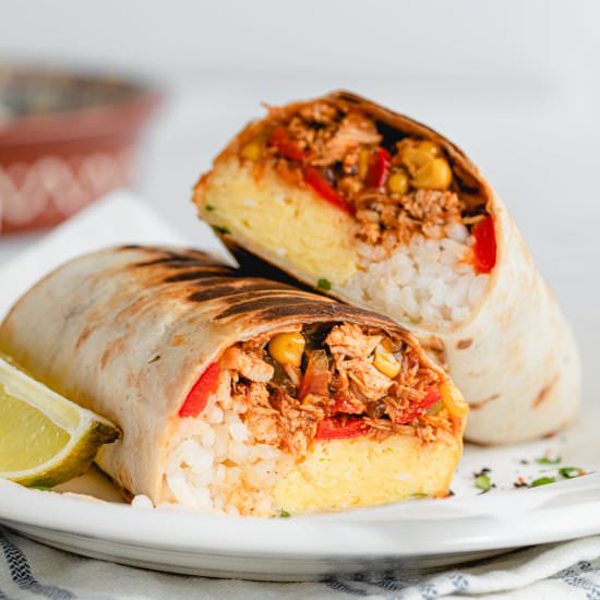 Shredded Chicken Burrito