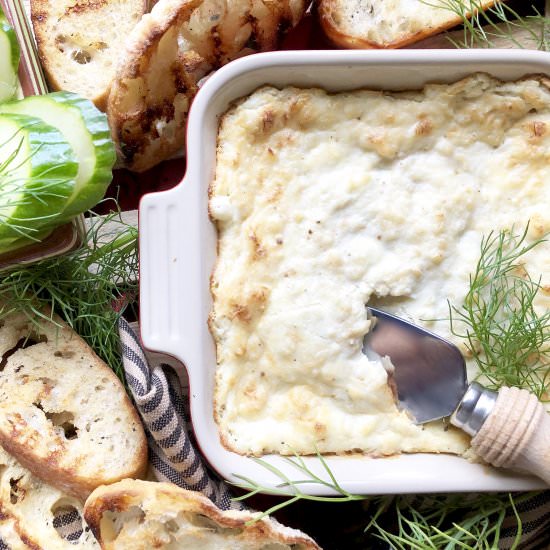 warm & creamy crabmeat dip