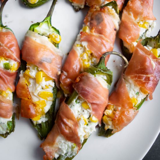 Prosciutto Goat Cheese Poppers