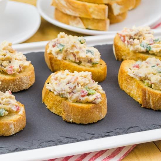 Pimento Cheese & Bacon Crostini
