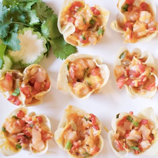 crowd-pleasing wonton shrimp cups