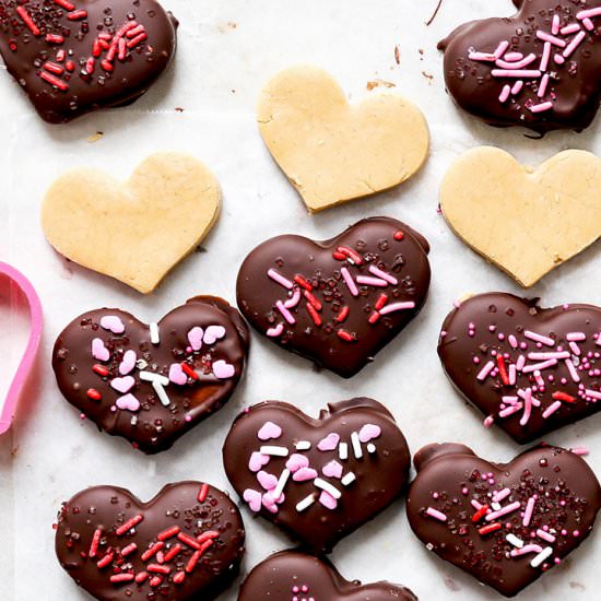 Chocolate Peanut Butter Hearts
