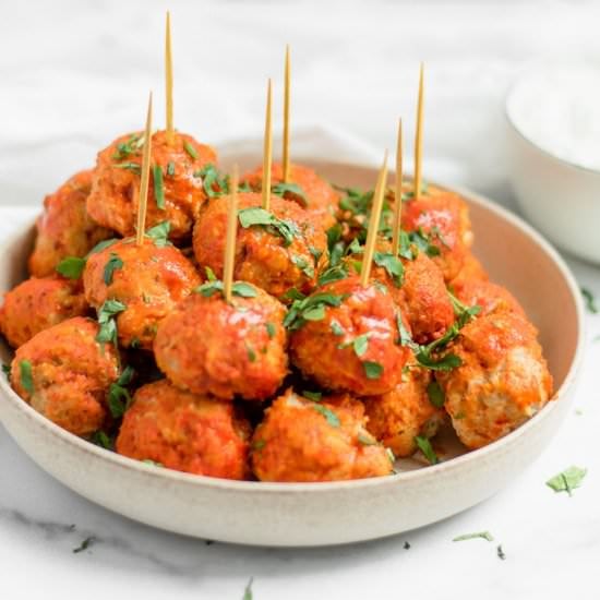 Buffalo Turkey Meatballs