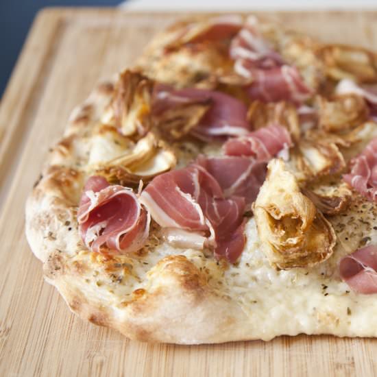 White Pizza, Prosciutto & Artichoke