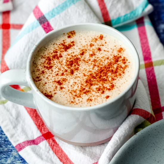 Vegan Eggnog Latte