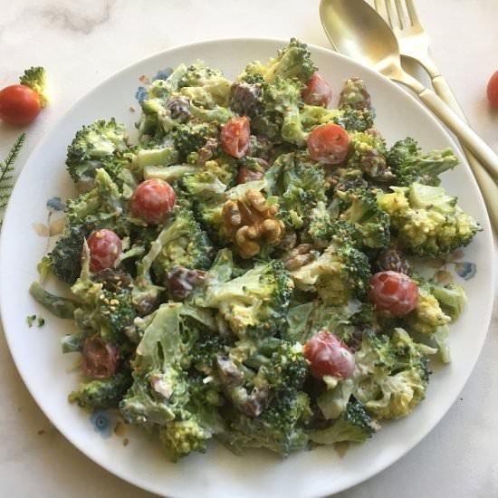 BROCCOLI SALAD with DATES AND WALNU